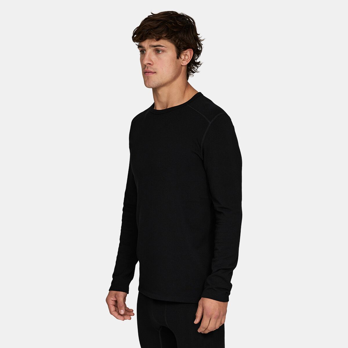 Мужские толстовки Le Bent Heavyweight Antarctic Grid Fleece Crew, цвет: Чёрный — фото 4