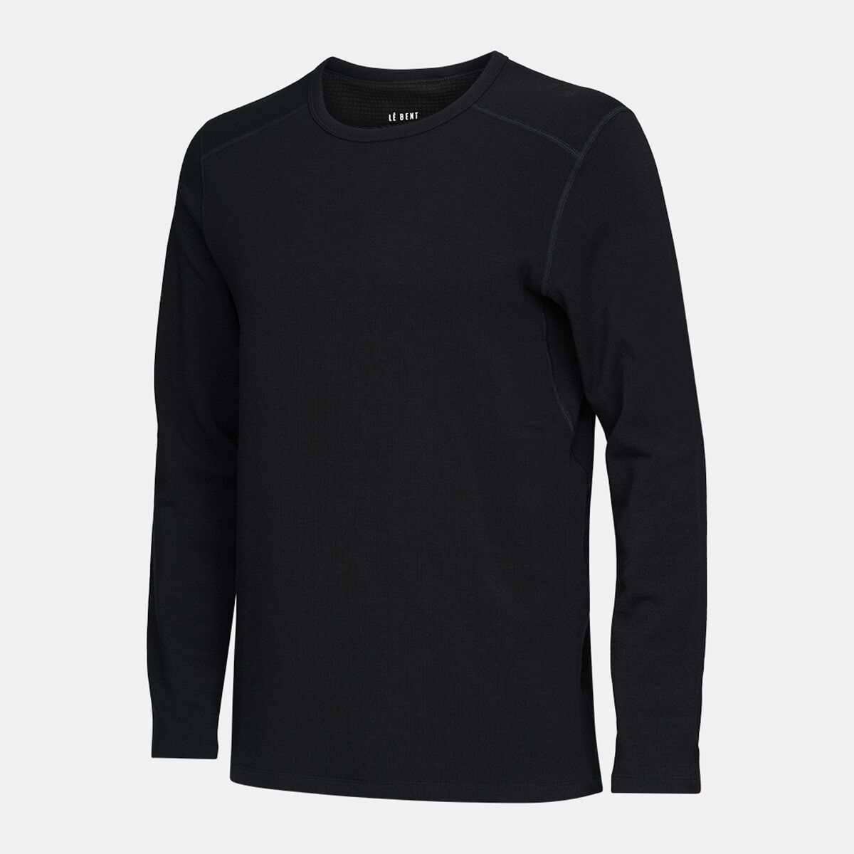 Мужские толстовки Le Bent Heavyweight Antarctic Grid Fleece Crew, цвет: Чёрный — фото 5