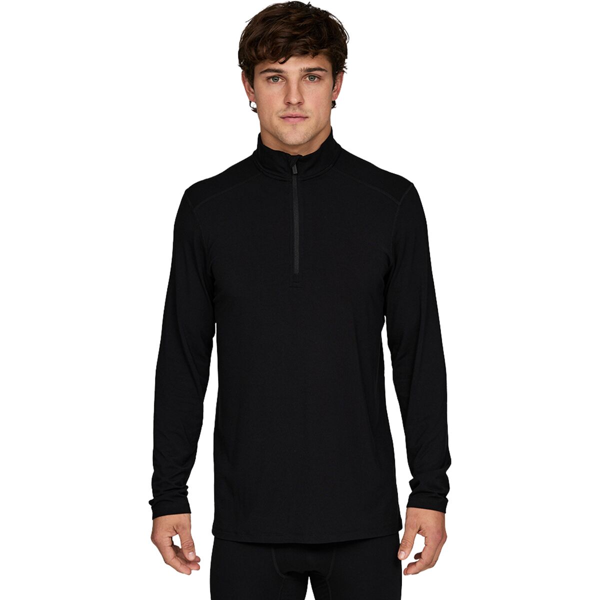 Мужские толстовки Le Bent Midweight 1/4-Zip Top, цвет: Чёрный — фото 1
