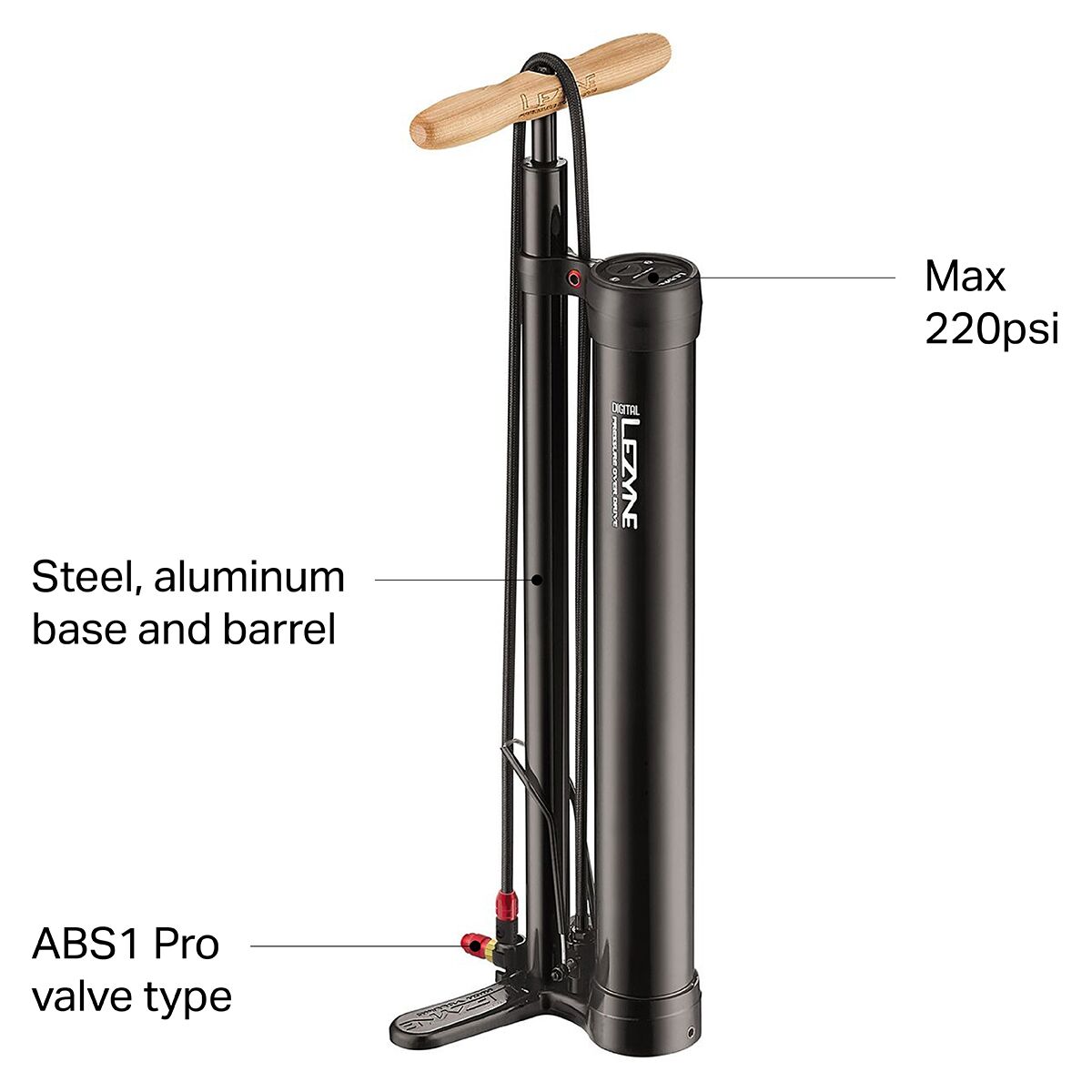 Lezyne Digital Pressure Over Drive Floor Pump