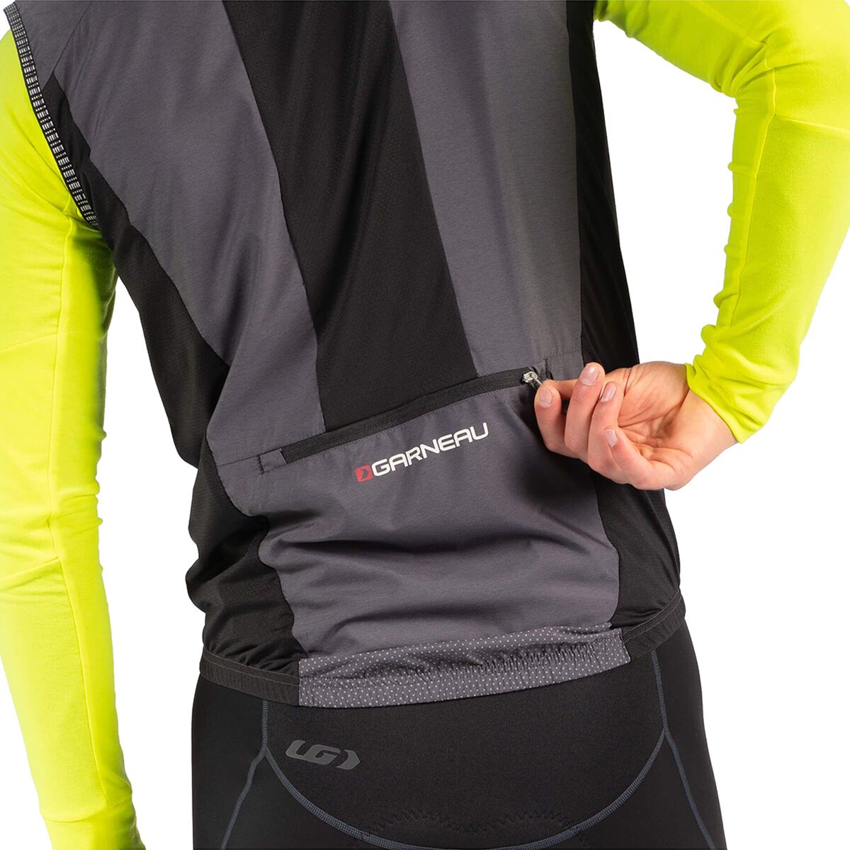 Gilet Coupe-vent Cyclisme Louis Garneau Nova – Noir/rouge, Taille L, Homme