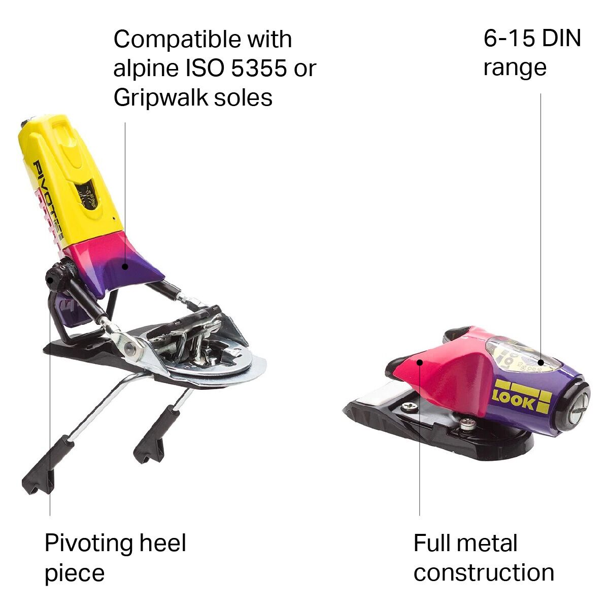Look Pivot 15 GW Forza 3.0 Ski Bindings Look Spx 12 Bindings