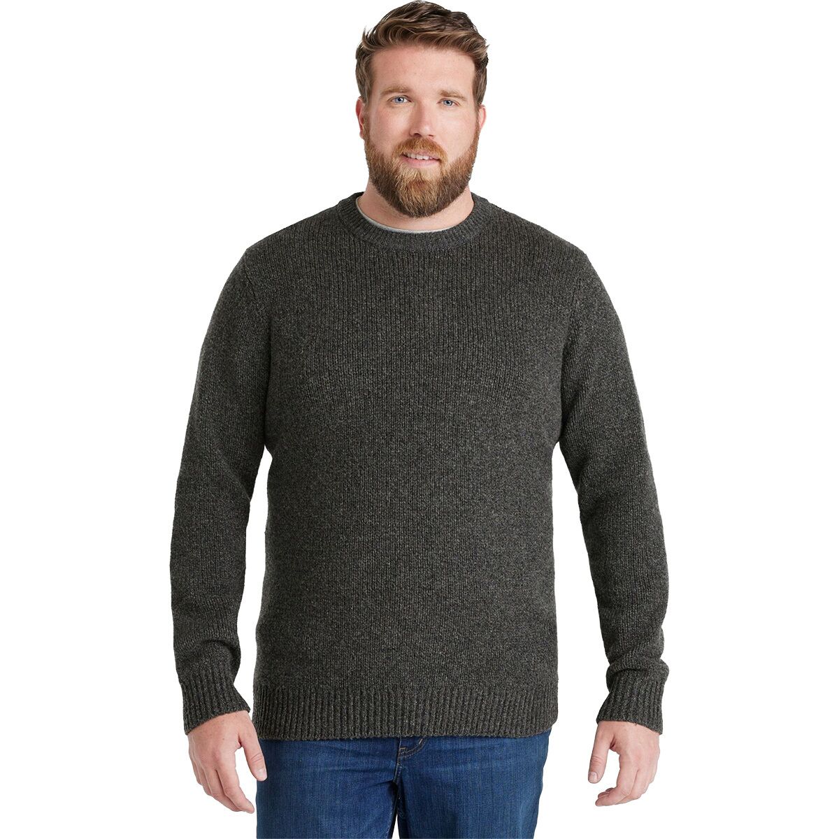 Мужской свитер L.L.Bean Bean's Classic Raggwool Crew, цвет: Угольный — фото 4