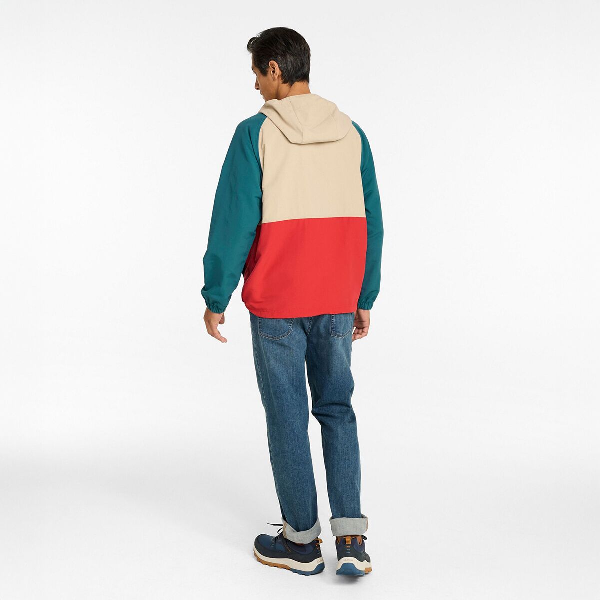 Мужская куртка L.L.Bean Mountain Classic Multi Color Anorak, цвет: Хаки / Стальной серый — фото 5