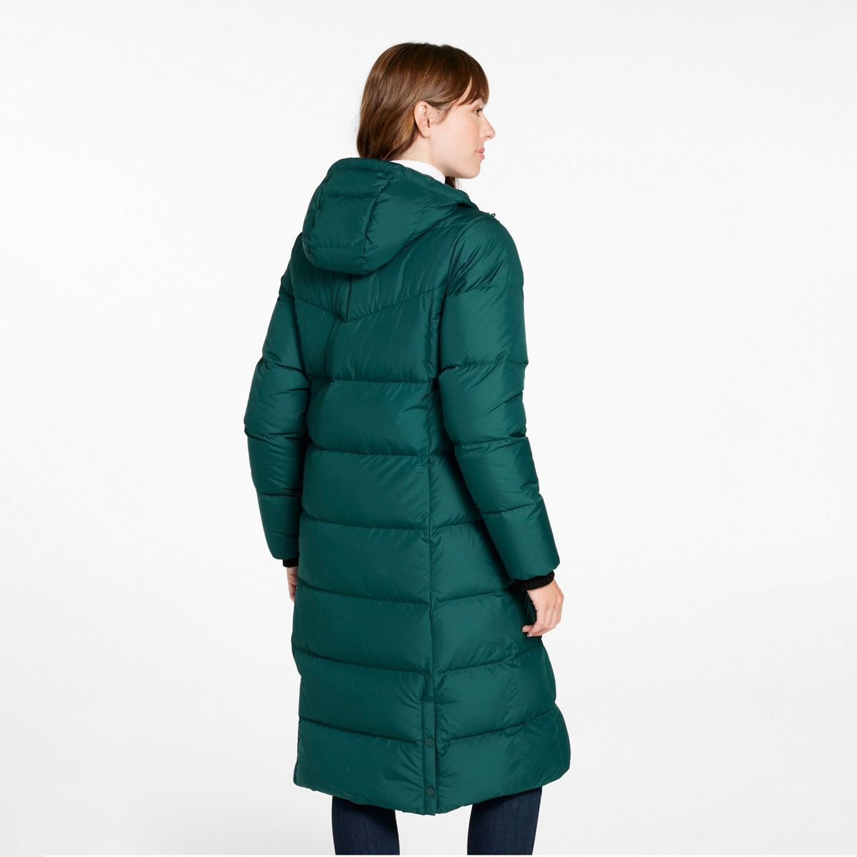 Женская куртка L.L.Bean Popham Puffer, цвет: Тёмный сосновый — фото 2