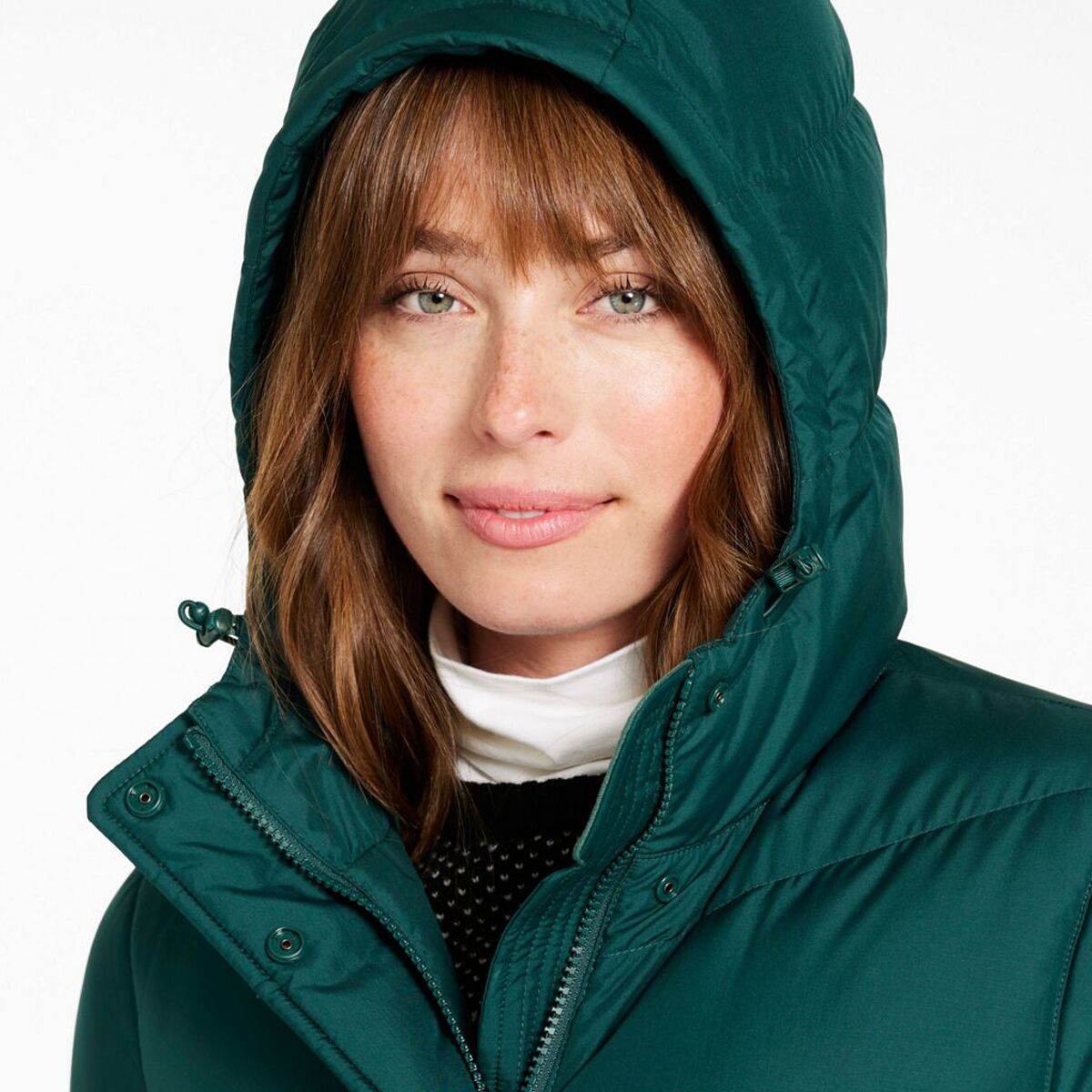 Женская куртка L.L.Bean Popham Puffer, цвет: Тёмный сосновый — фото 5