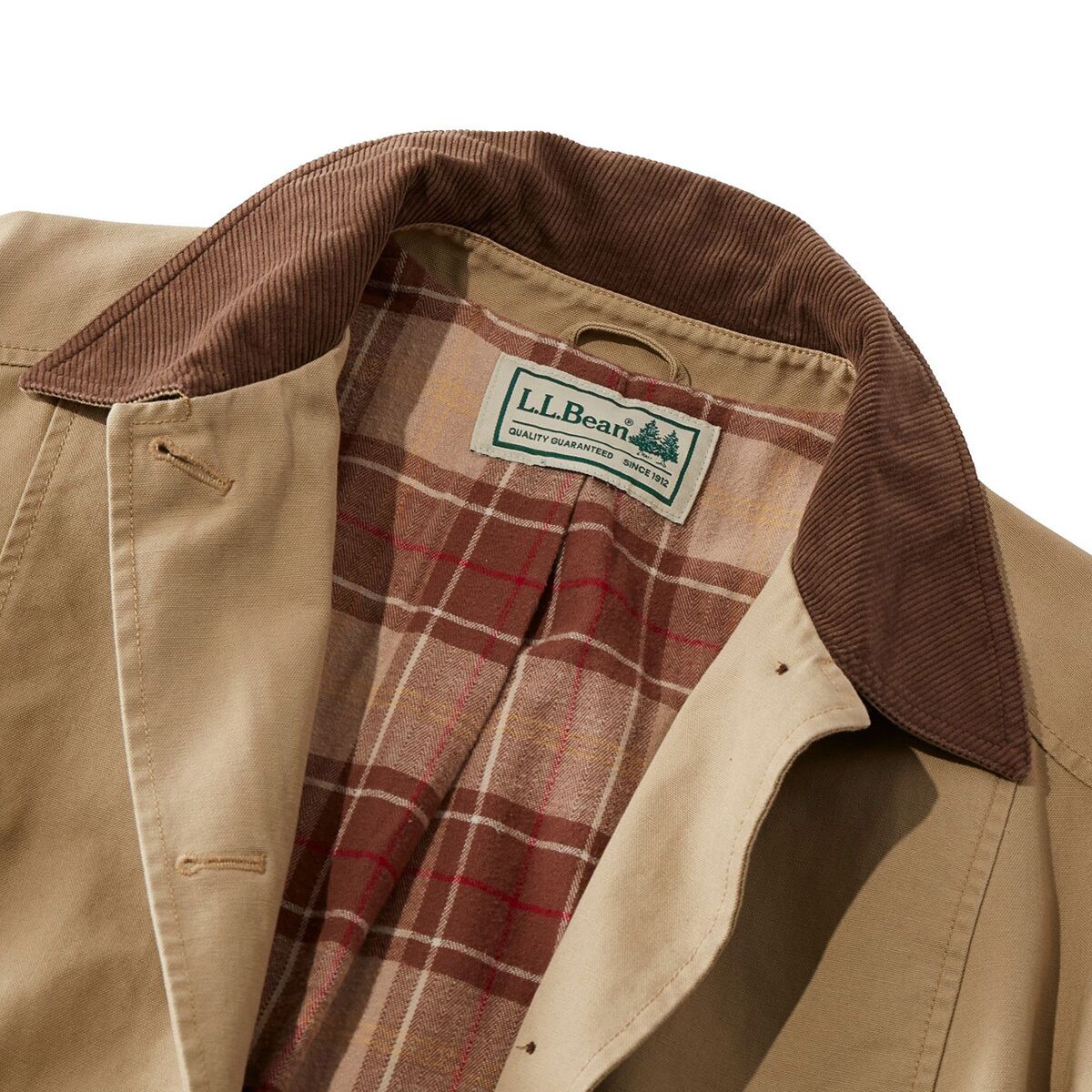 Женское пальто L.L.Bean Adirondack Barn Flannel Lined, цвет: Тёмный хаки — фото 5