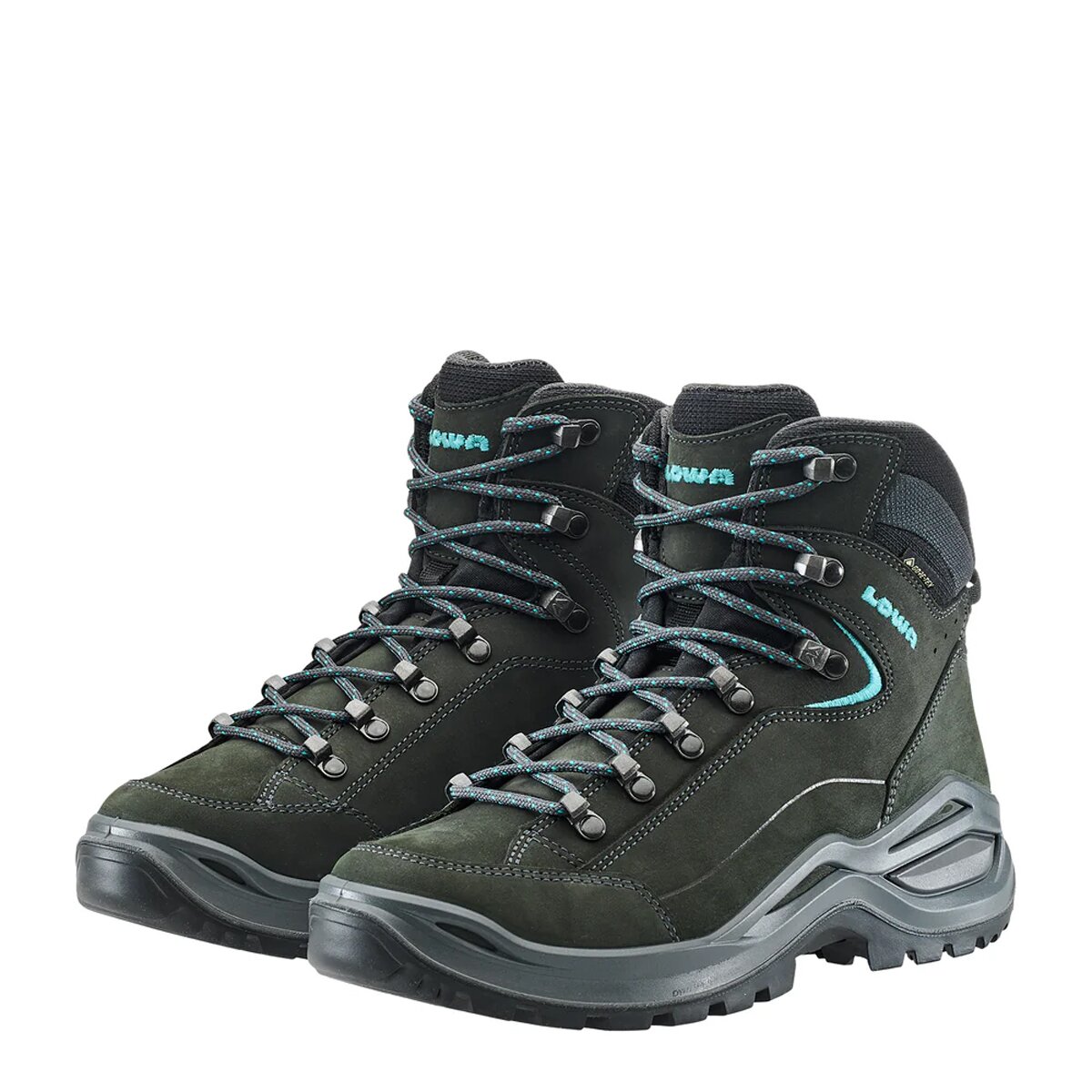 Женские ботинки Lowa Renegade Evo GTX Mid Hiking Boot, цвет: Асфальтовый / Бирюзовый — фото 6