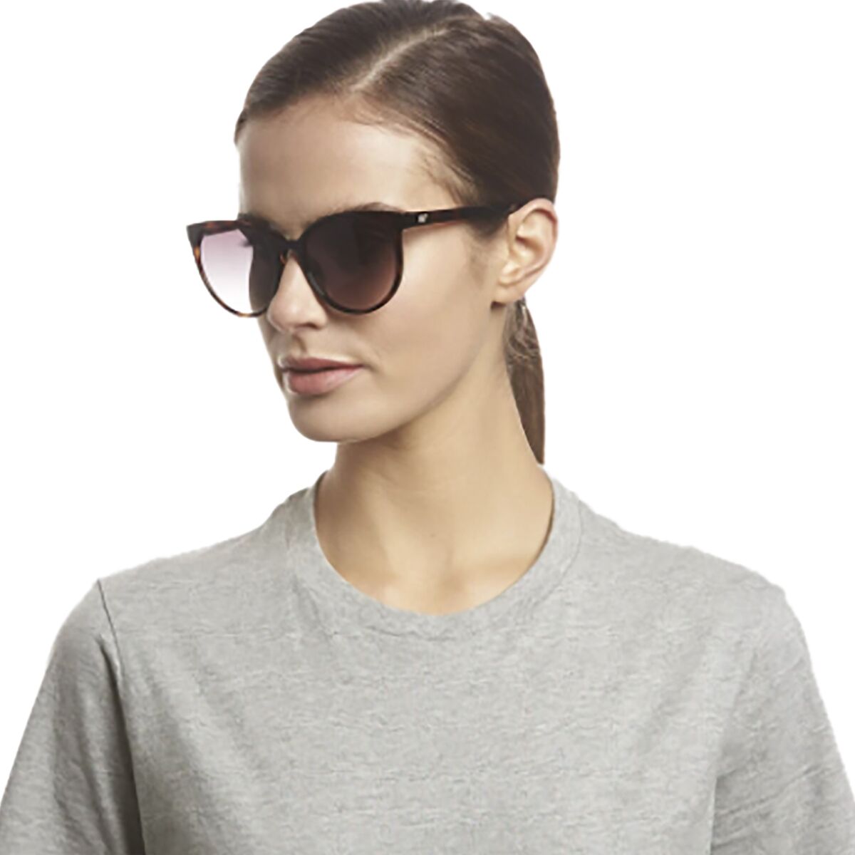 Le Specs Armada LSP2102398 Clear Quartz Ronde zonnebril voor dames en heren, met hoge uv-bescherming, Kaki Grad/Tort, One size