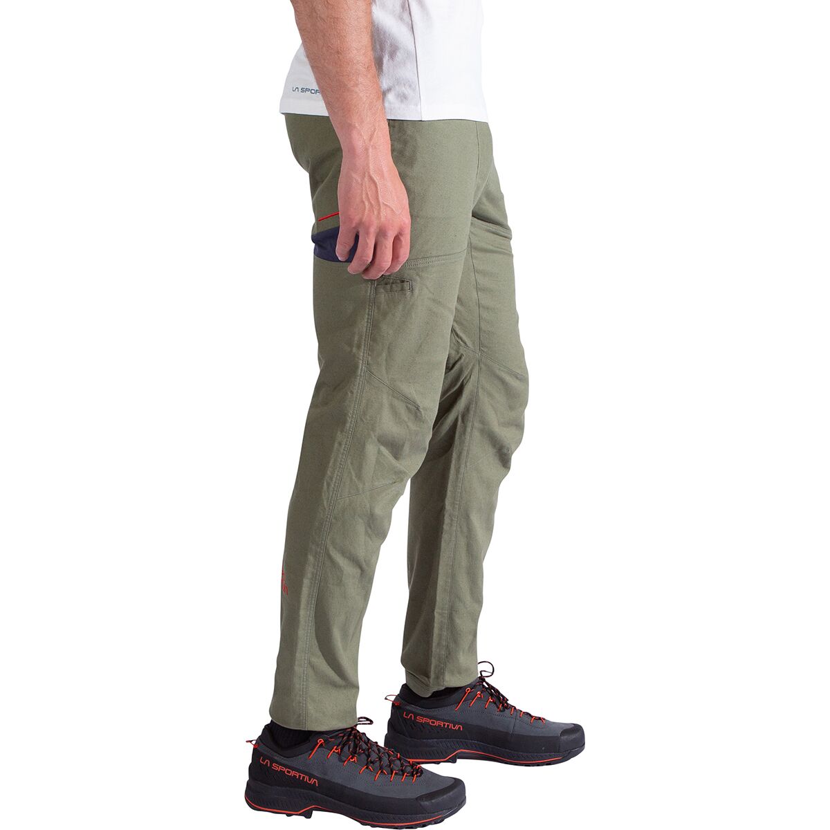 Мужские брюки La Sportiva Bolt Pant, цвет: Кипарисовый / Красный — фото 2