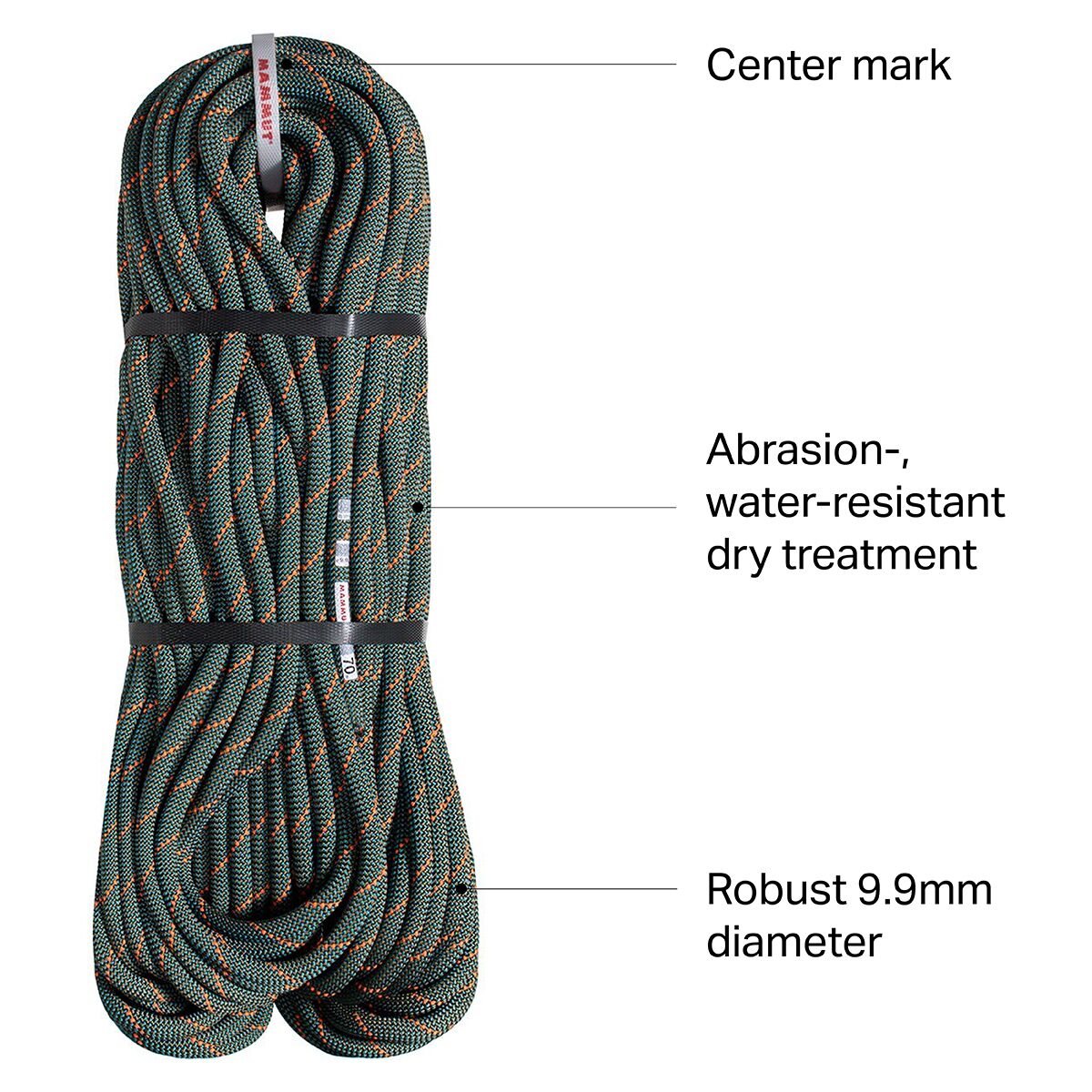 Mammut Crag Workhorse Dry Rope 9.9mm Climb