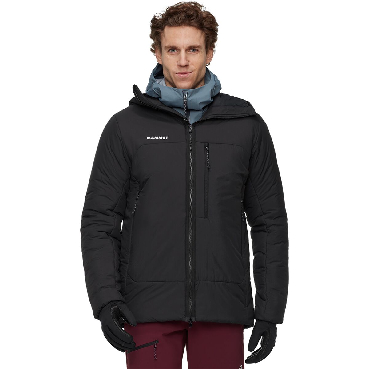 Мужская куртка Mammut Rime Pro Belay IN Hooded, цвет: Чёрный — фото 1