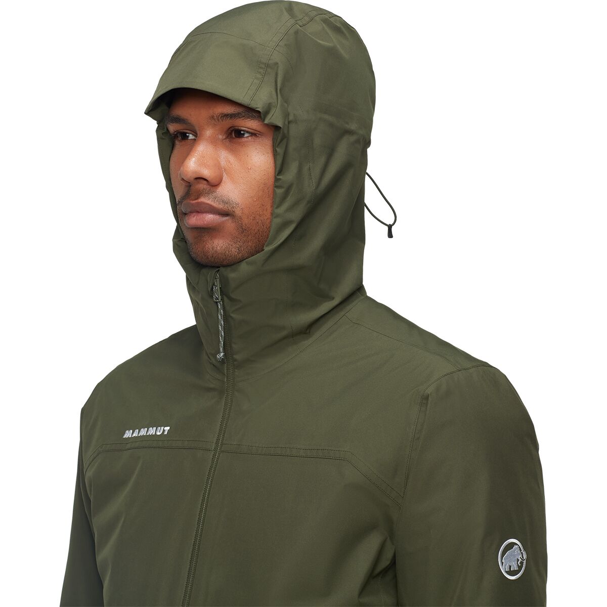 Мужская куртка Mammut Treeline 3-in-1 HS Hooded, цвет: Dark Marsh / Чёрный — фото 4