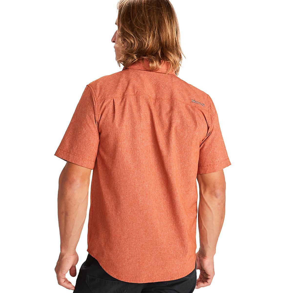 Marmot Short Sleeve Check Shirt, Men's Size L Organic cotton orange type Vintage Second Hand main image 1
