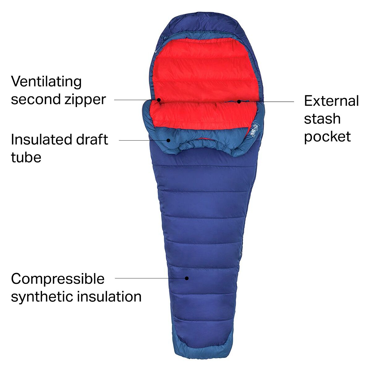 Marmot Trestles Elite Eco 20 Sleeping Bag: 20F Synthetic -...