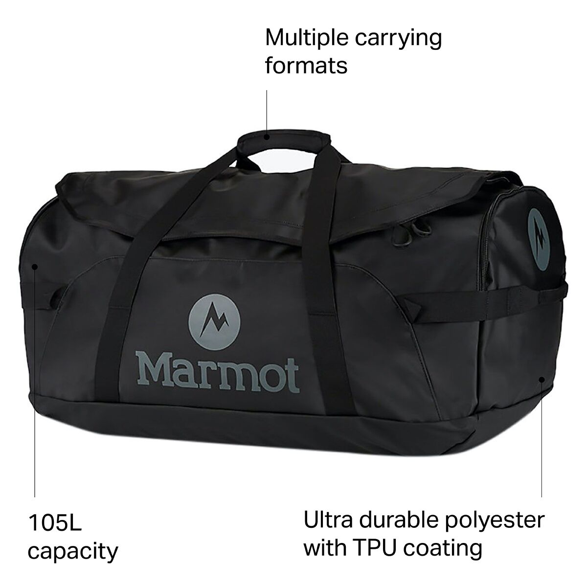 Marmot Long Hauler XLarge 105L Duffel Bag Accessories