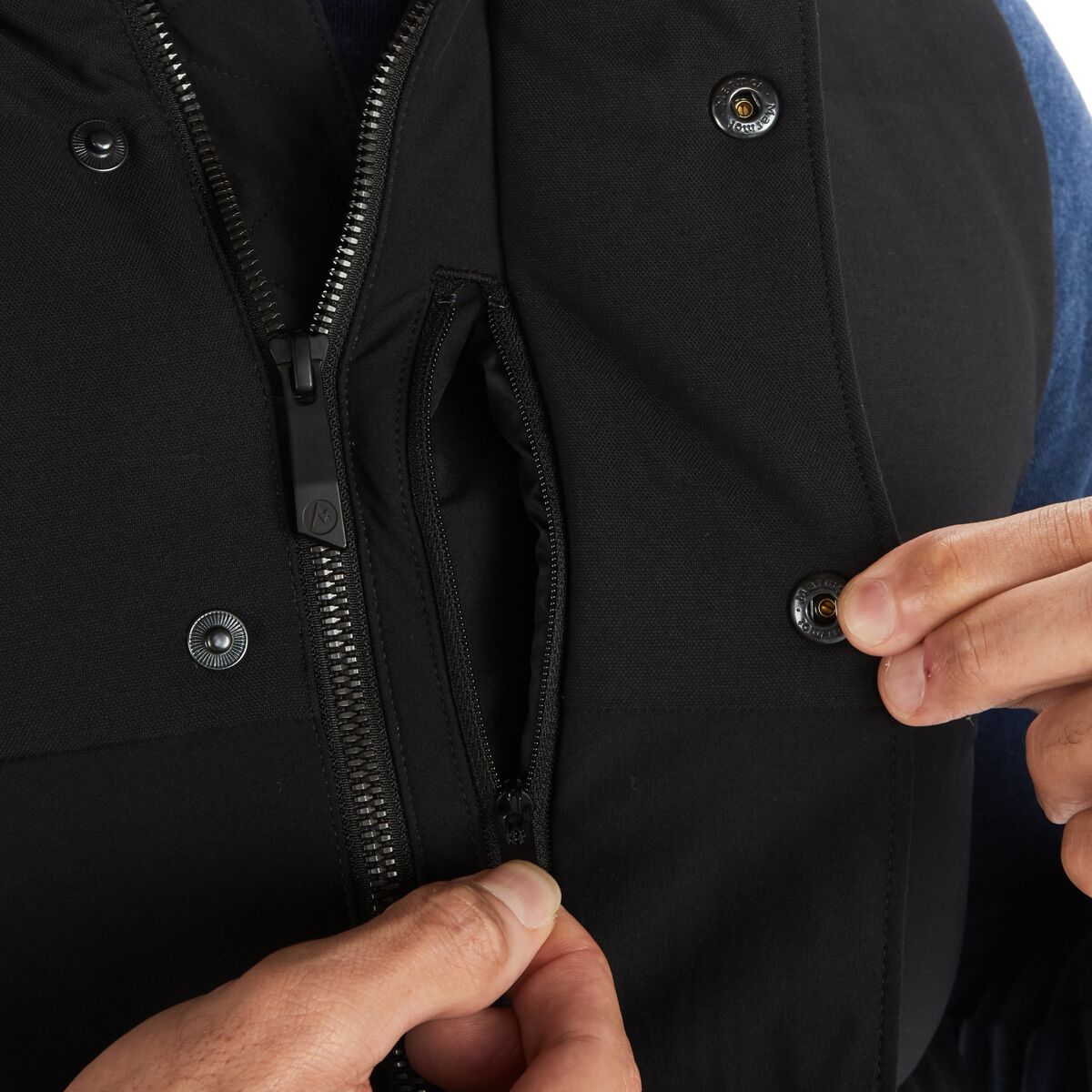 Marmot fleece vest, men's size L polyester black type Vintage Second Hand