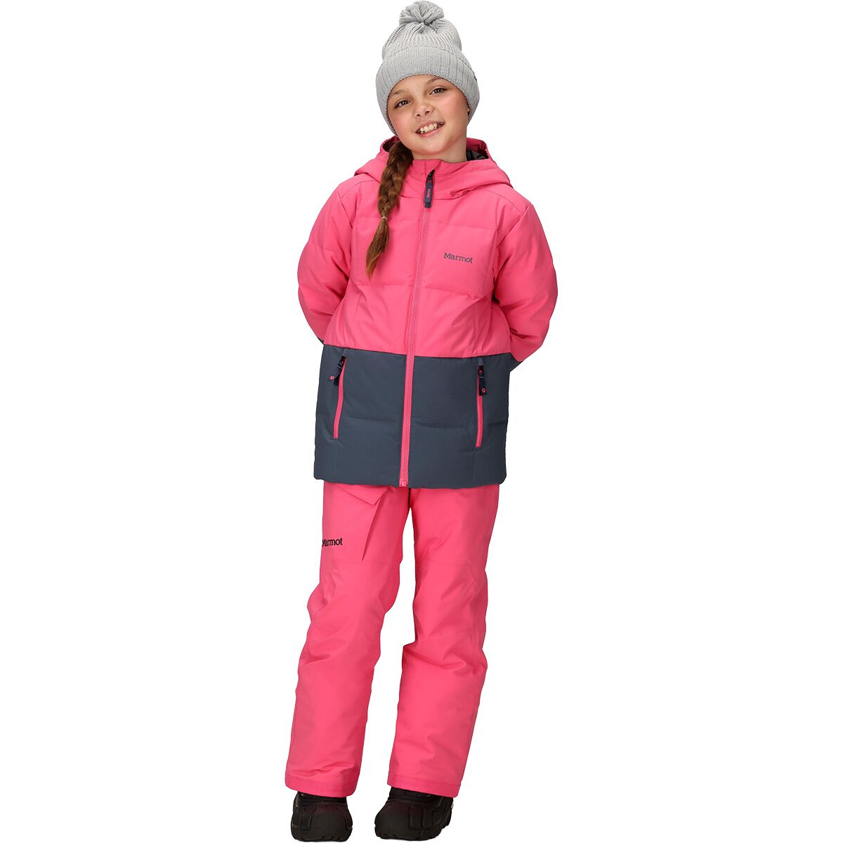 Детская куртка Marmot Polar Down Jacket, цвет: Розовый — фото 3
