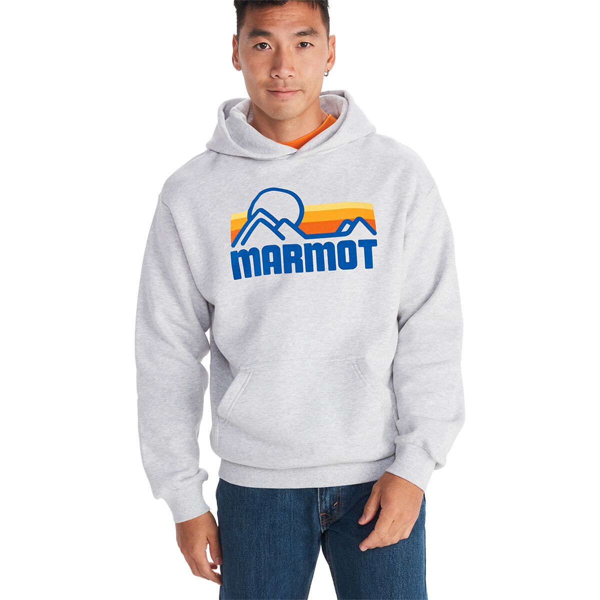 Мужское худи Marmot Coastal, цвет: Светлый серый меланжевый — фото 1