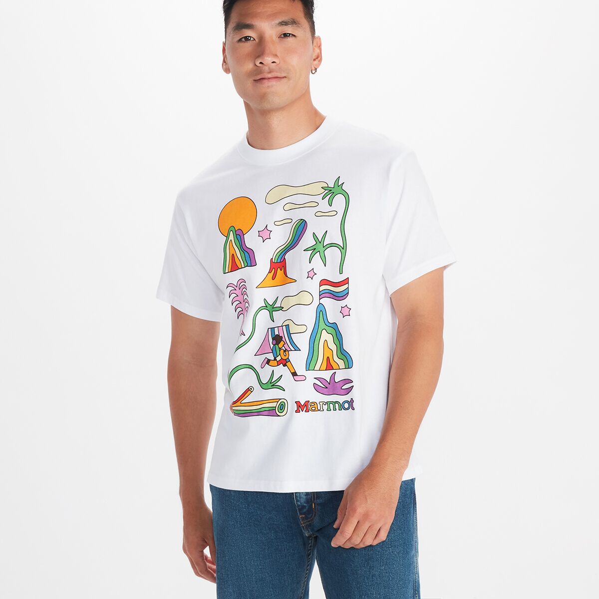 Мужская футболка Marmot Pride Heavyweight, цвет: Белый — фото 2