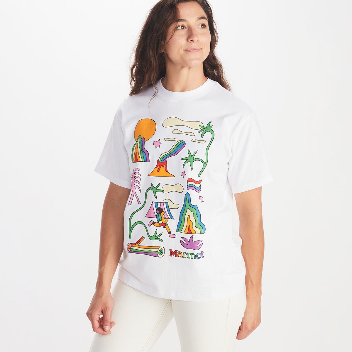 Мужская футболка Marmot Pride Heavyweight, цвет: Белый — фото 3