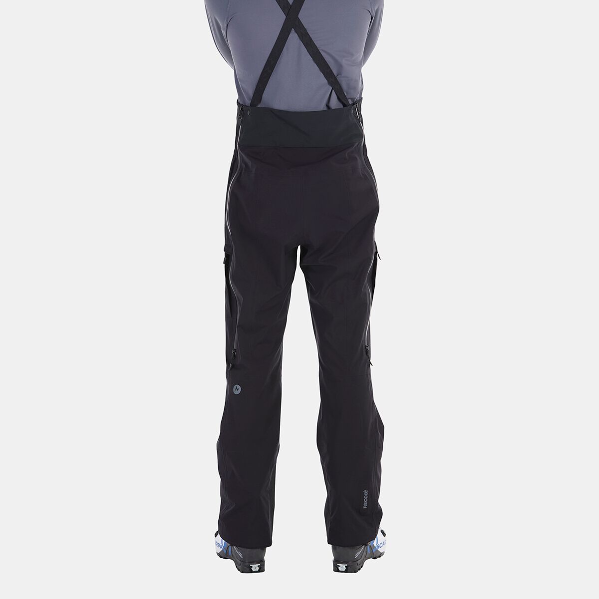 Мужские брюки Marmot Solitude UL Bio 1/4 Bib Pant, цвет: Чёрный — фото 2