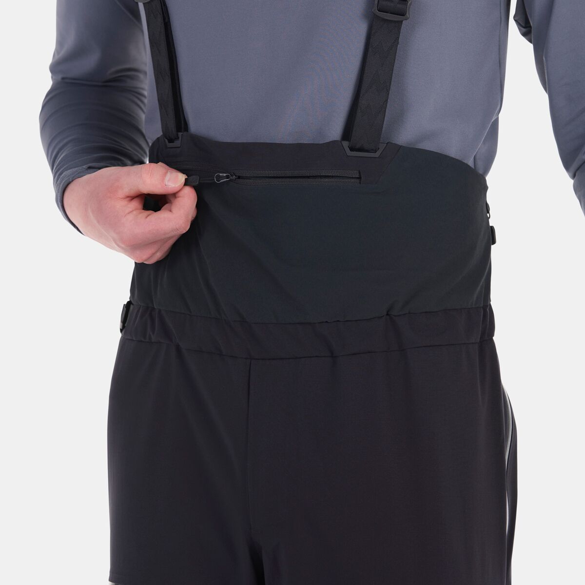 Мужские брюки Marmot Solitude UL Bio 1/4 Bib Pant, цвет: Чёрный — фото 3