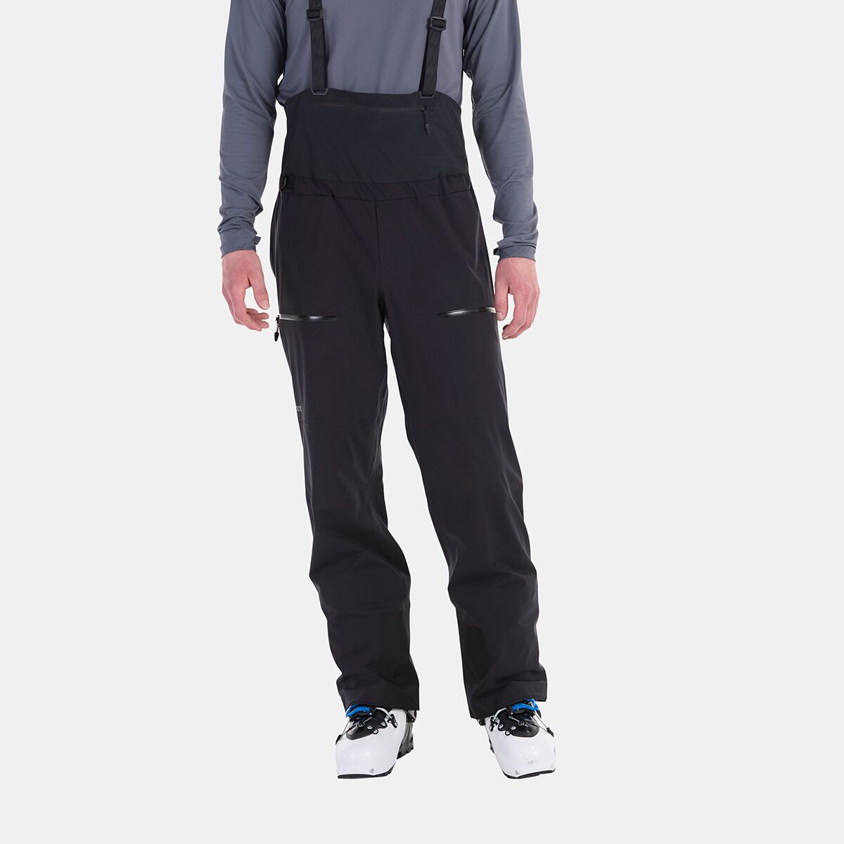 Мужские брюки Marmot Solitude UL Bio 1/4 Bib Pant, цвет: Чёрный — фото 6
