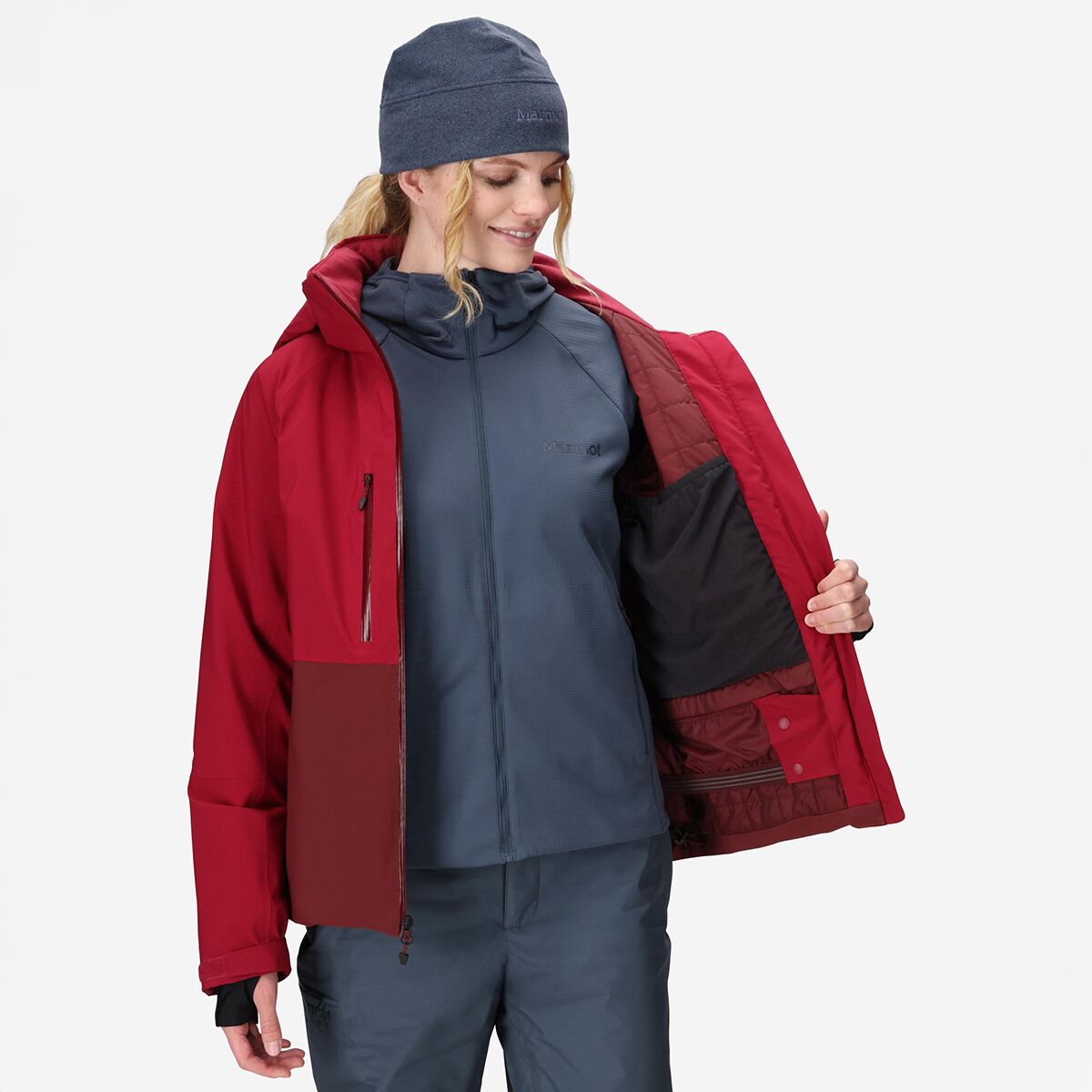 Женская куртка Marmot Pace, цвет: Красный шелковичный / Ягодный — фото 4