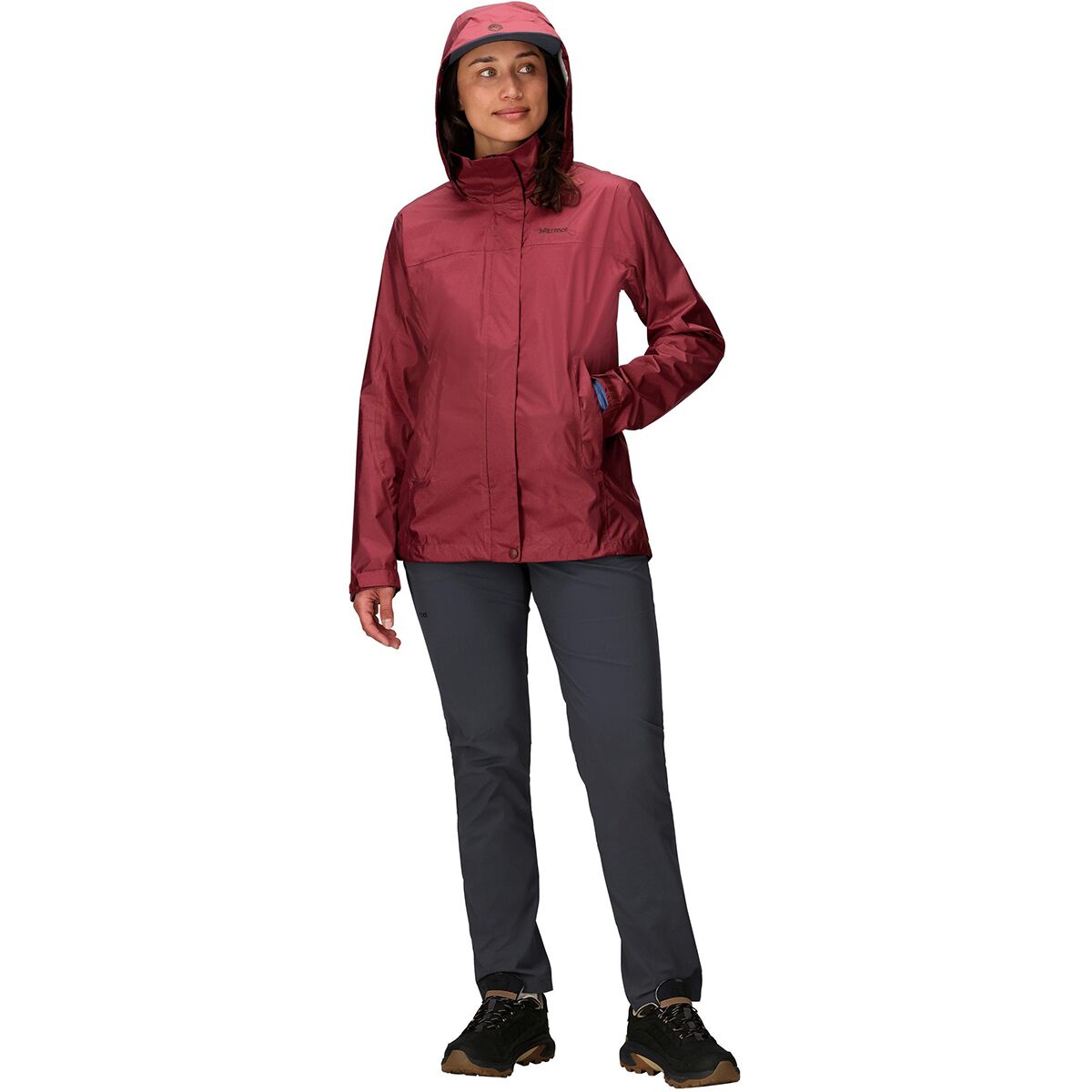 Женская куртка Marmot PreCip Eco, цвет: Ягодный — фото 2