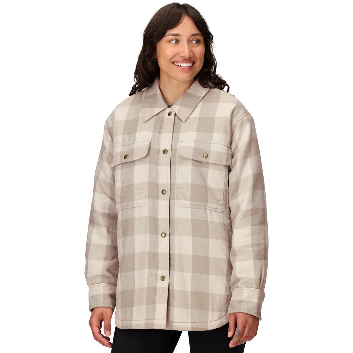Женская куртка Marmot Ridgefield Sherpa Flannel, цвет: Берёзовый — фото 1