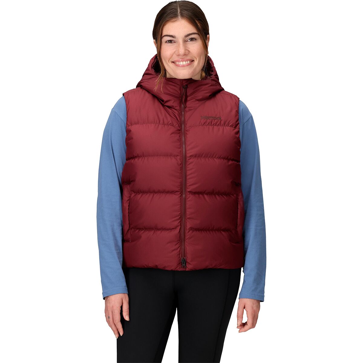Женский жилет Marmot Strollbridge Hooded, цвет: Ягодный — фото 1