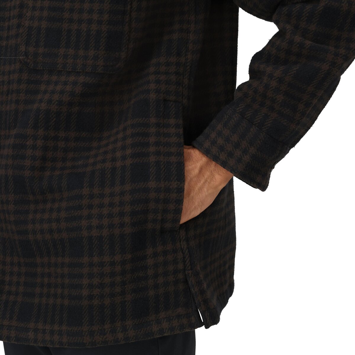 Мужская рубашка Marmot Pinecrest Heavyweight Flannel Overshirt, цвет: Чёрный — фото 2