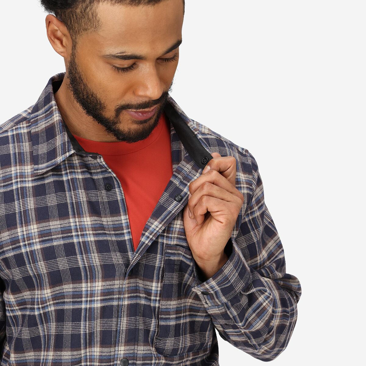 Мужская рубашка Marmot Stonepeak Lightweight Performance Flannel, цвет: Чёрный — фото 3