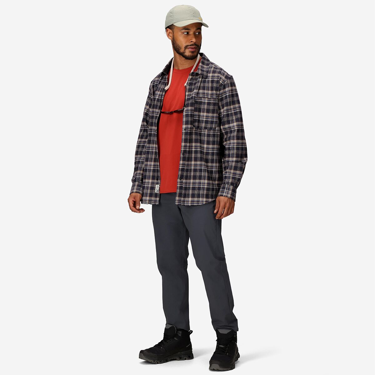 Мужская рубашка Marmot Stonepeak Lightweight Performance Flannel, цвет: Чёрный — фото 4