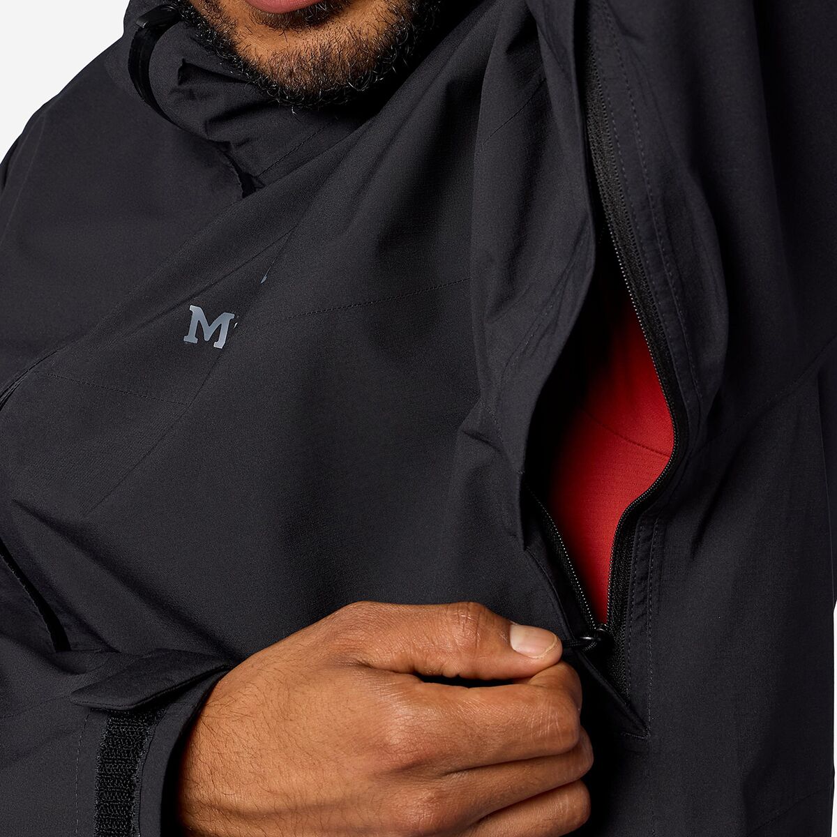 Мужская куртка Marmot PreCip Evo Flex, цвет: Чёрный — фото 4