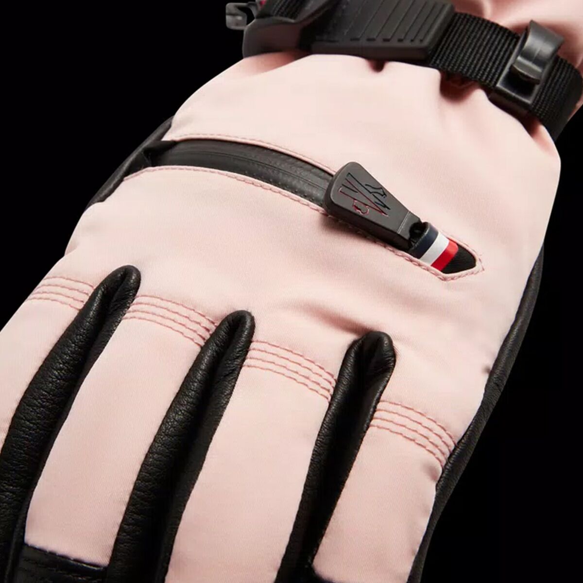 Moncler Grenoble Technical Leather Ski Gloves Women's Accessories