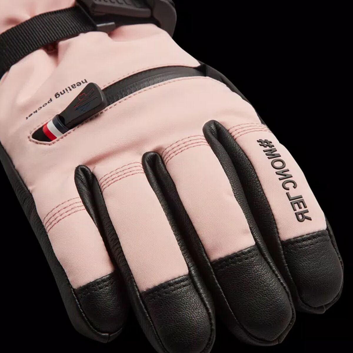 Moncler Grenoble Technical Leather Ski Gloves Women's Accessories
