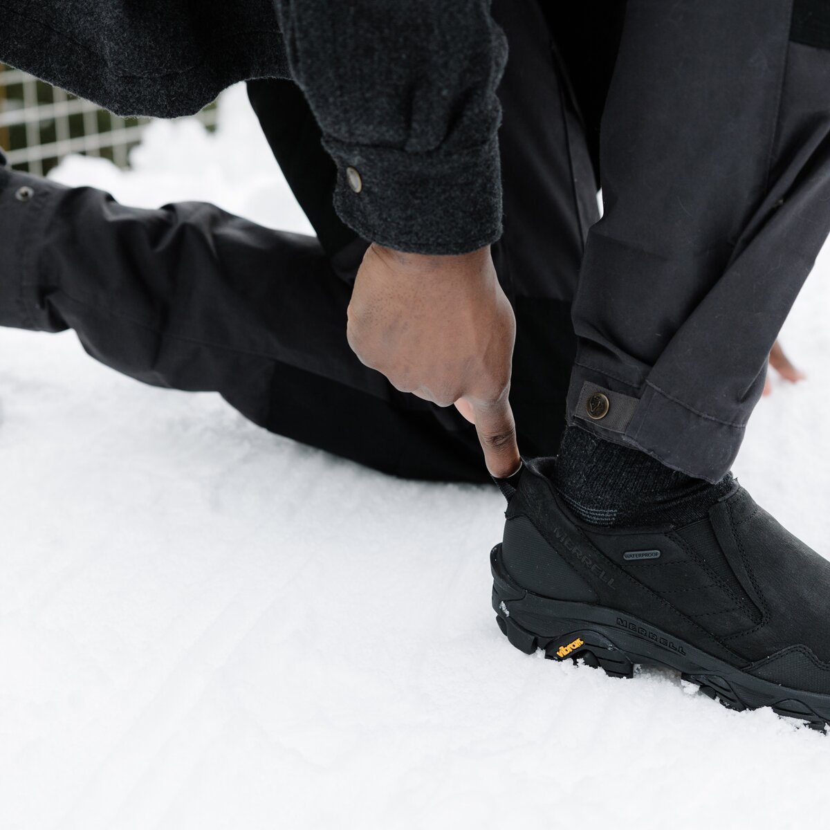 Мужские туфли Merrell Coldpack 3 Thermo Moc WP, цвет: Чёрный — фото 10