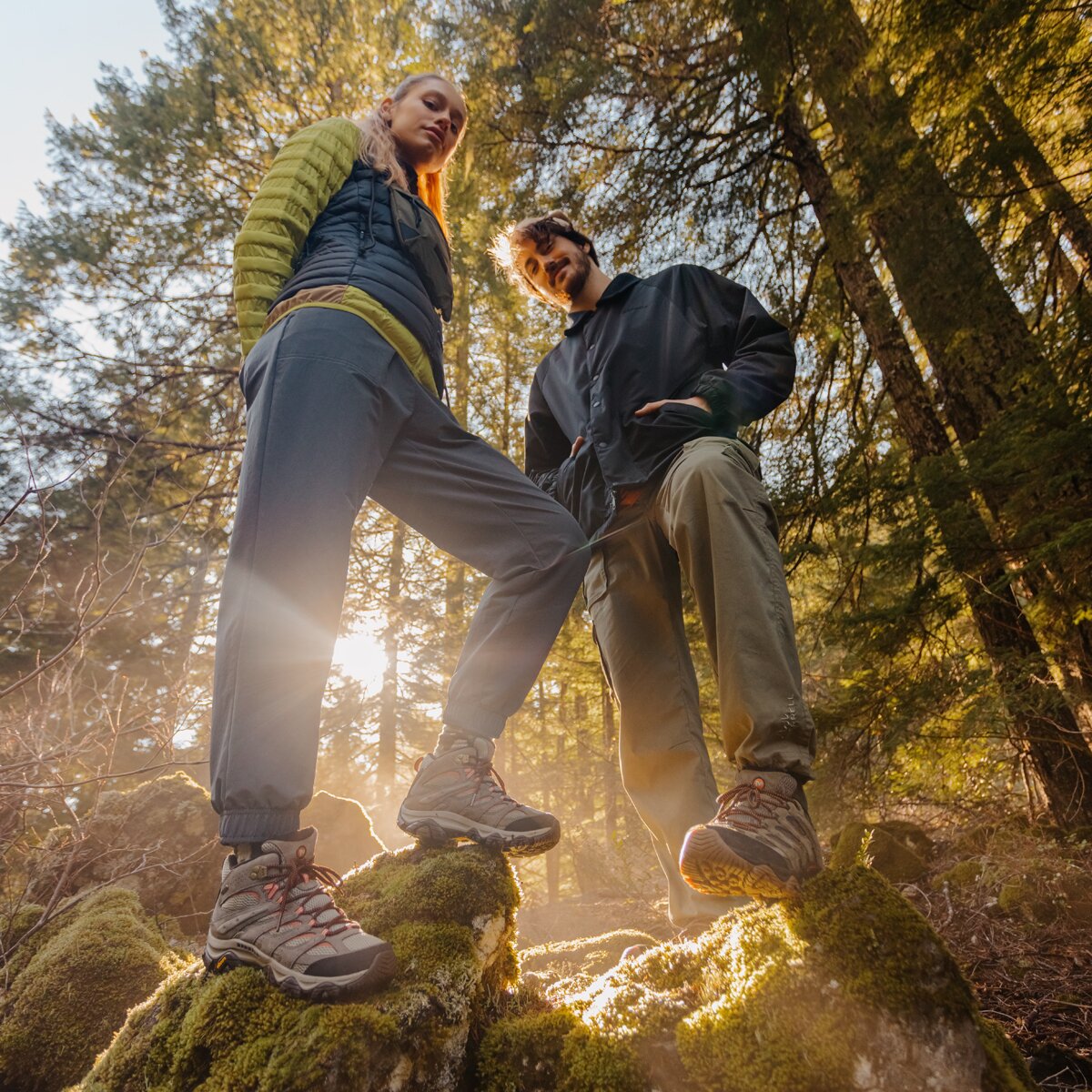 Женские ботинки Merrell Moab 3 Mid Waterproof Hiking Boot - Wide, цвет: Bungee Cord — фото 9