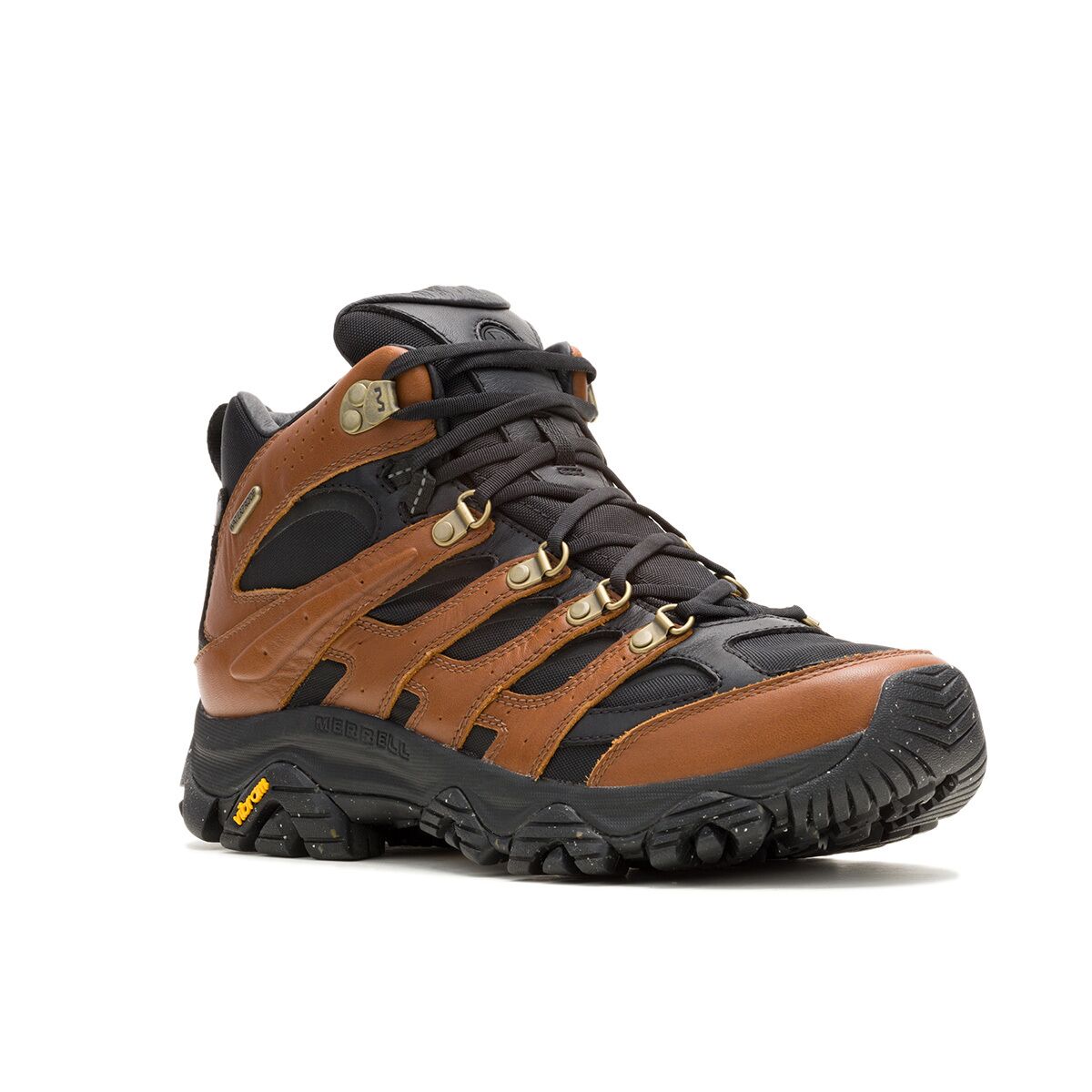 Мужские ботинки Merrell Moab 3 Luxe Ltr Mid WP Hiking Boot, цвет: Чёрный / Коричневый — фото 2