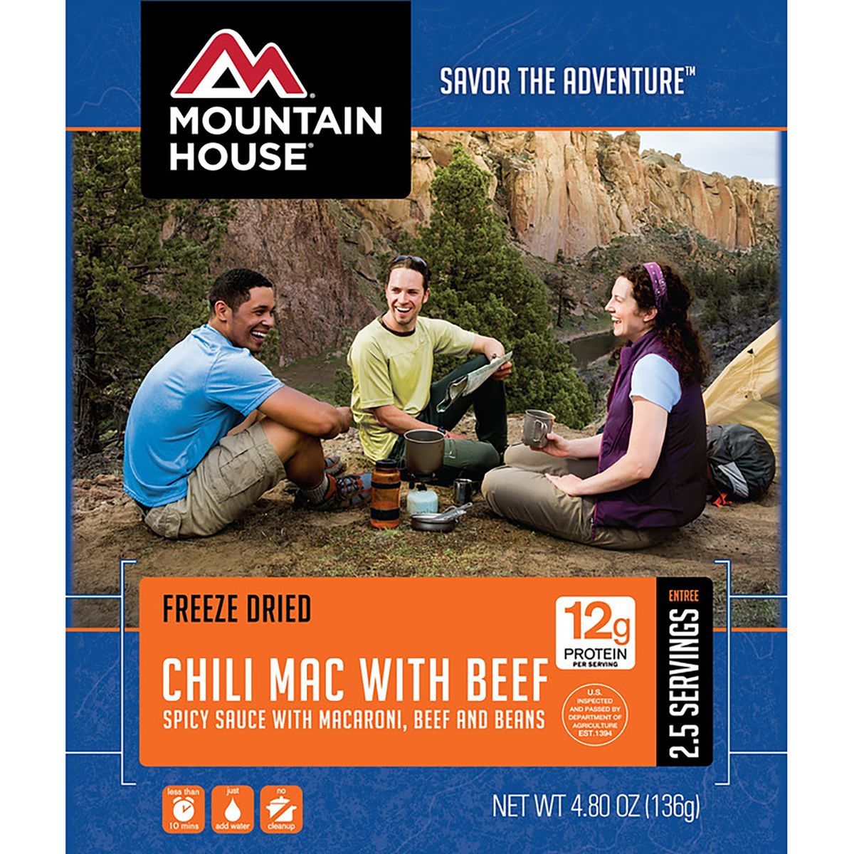 Mountain House Chili Mac with Beef - 2.5 Serving Entree - Hike & Camp