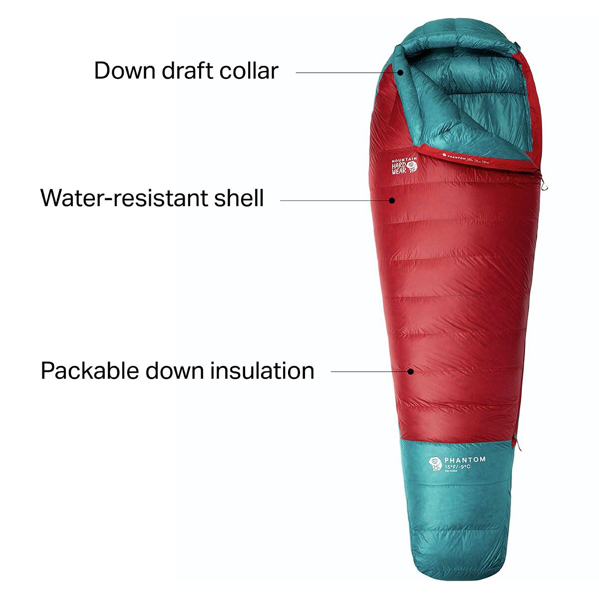 Mountain Hardwear Phantom Sleeping Bag 15F Down Hike & Camp