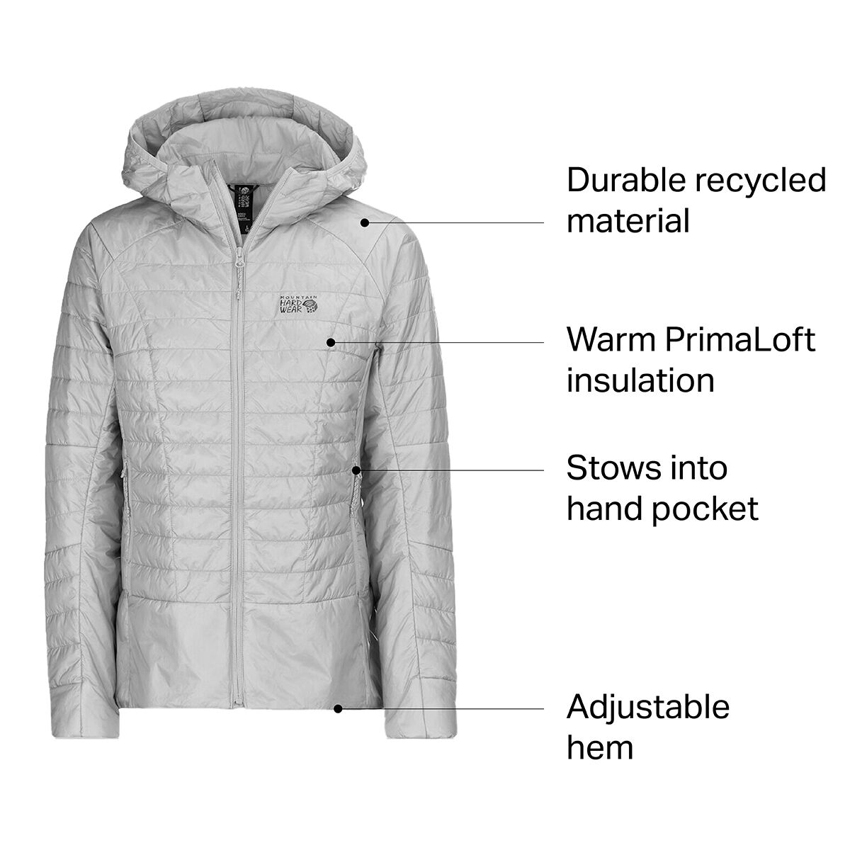 Mountain Hardwear Ghost Shadow Hooded Jacket Women's Clothing