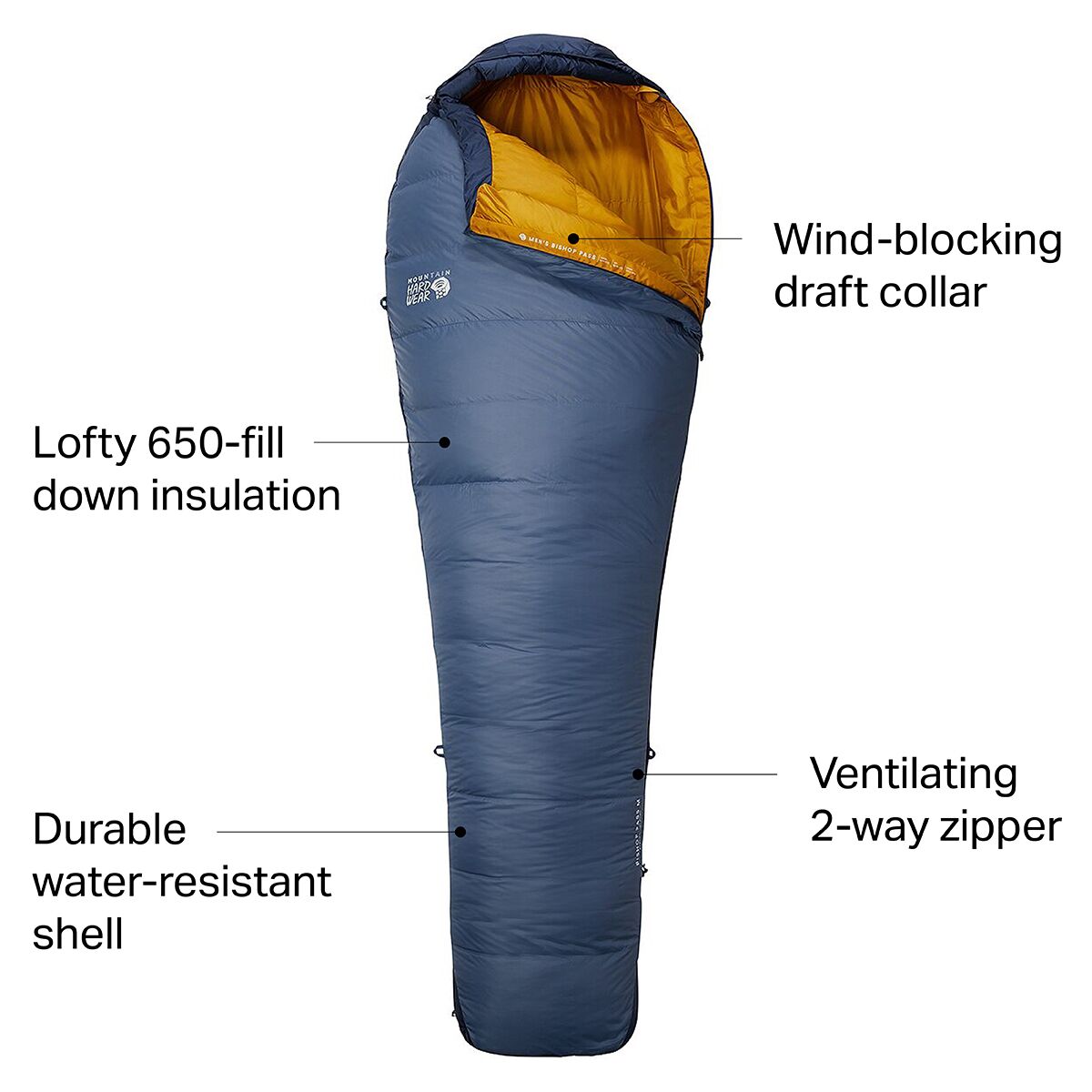 Mountain Hardwear Pass Sleeping Bag 30F Down Hike & Camp