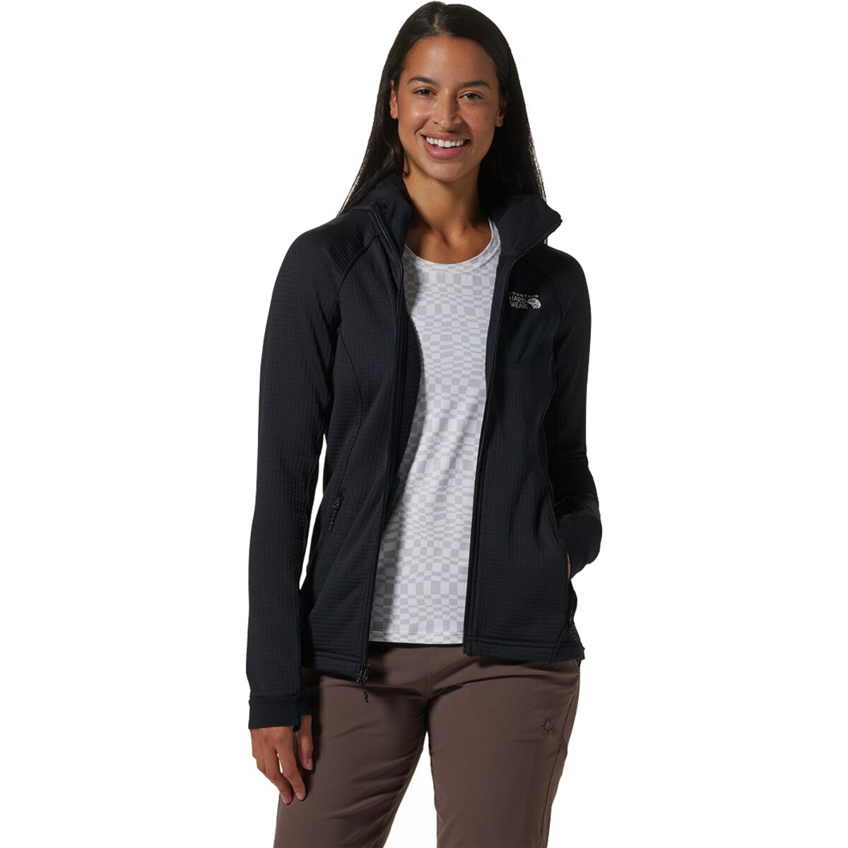 Mountain Hardwear Polartec Power Grid Full-Zip Hooded...