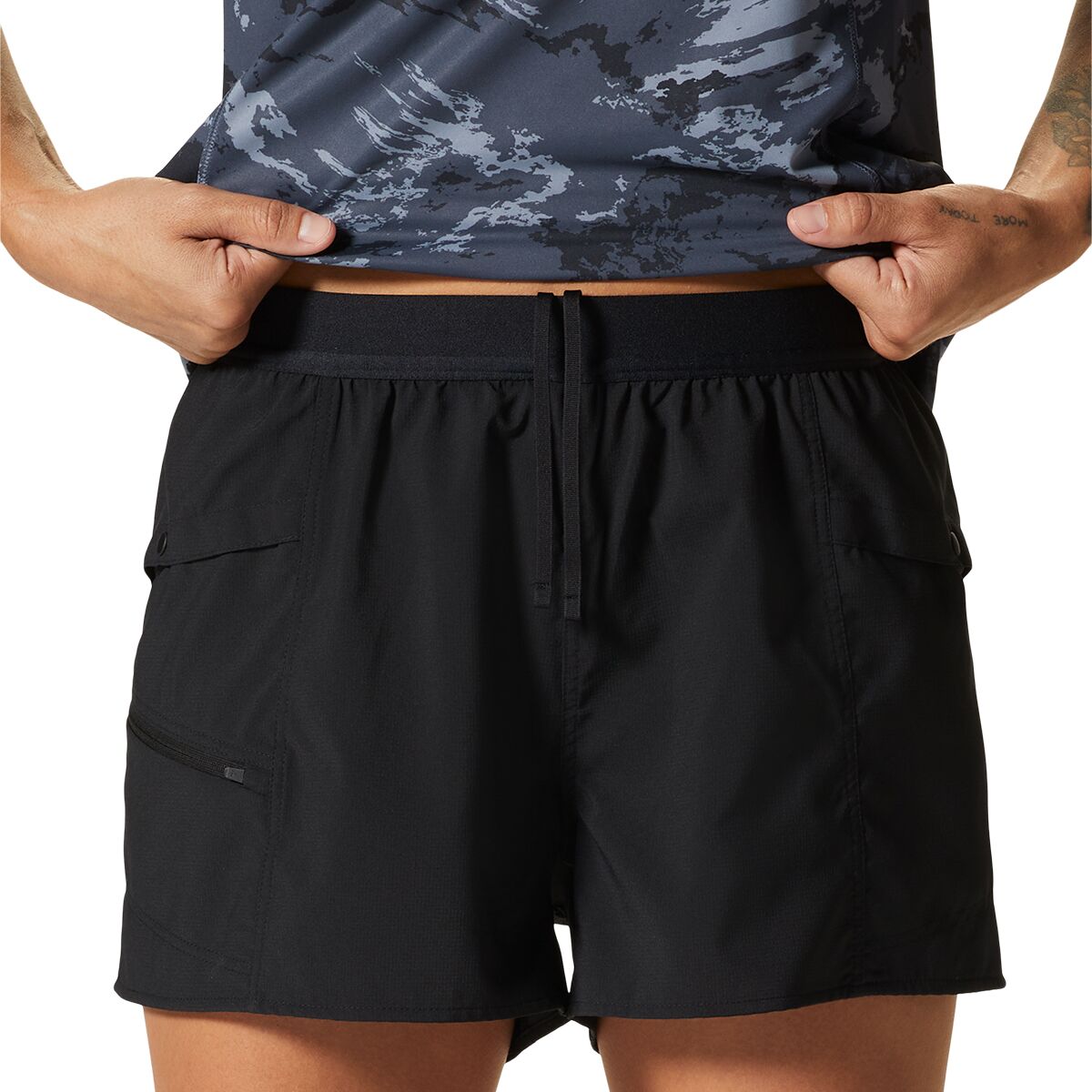 Chemise Trail Sender Femme Mountain Hardwear - Manches Courtes - Imprimé Rose Pierre De Lune - Neuf