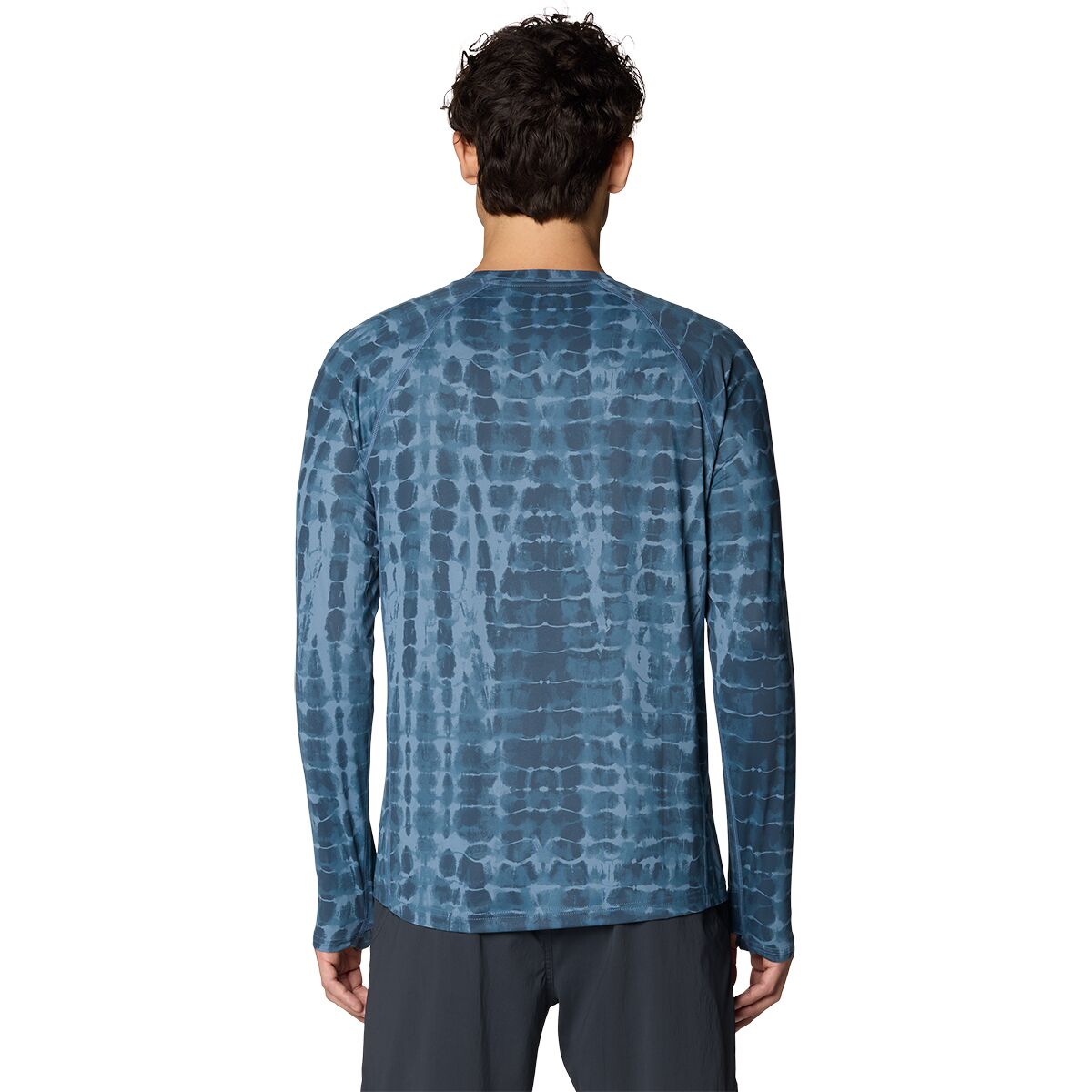 Мужская рубашка Mountain Hardwear Crater Lake Long-Sleeve Crew, цвет: Синий с принтом — фото 6