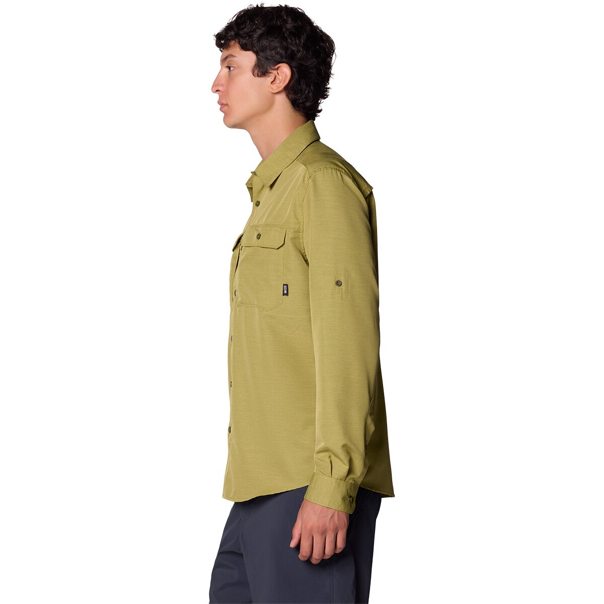 Мужская рубашка Mountain Hardwear Canyon Long-Sleeve Shirt, цвет: Bright Fatigue — фото 2