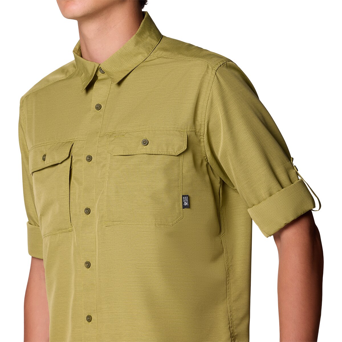Мужская рубашка Mountain Hardwear Canyon Long-Sleeve Shirt, цвет: Bright Fatigue — фото 4